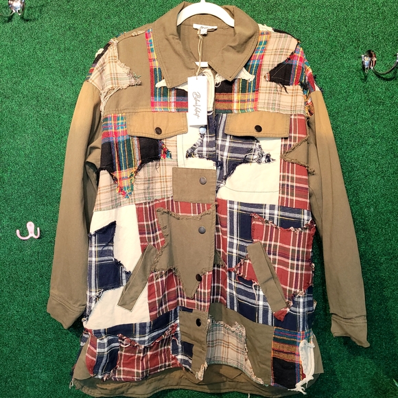 Bluevelvet Jackets & Blazers - 959 NWT Bluevelvet Star Patchwork Plaid Jacket